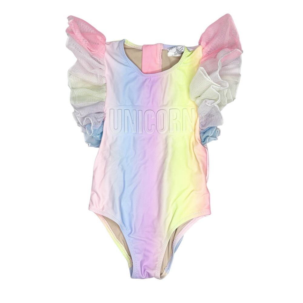 Shade Critters Rainbow Unicorn One Piece Swimsuit Size 3T